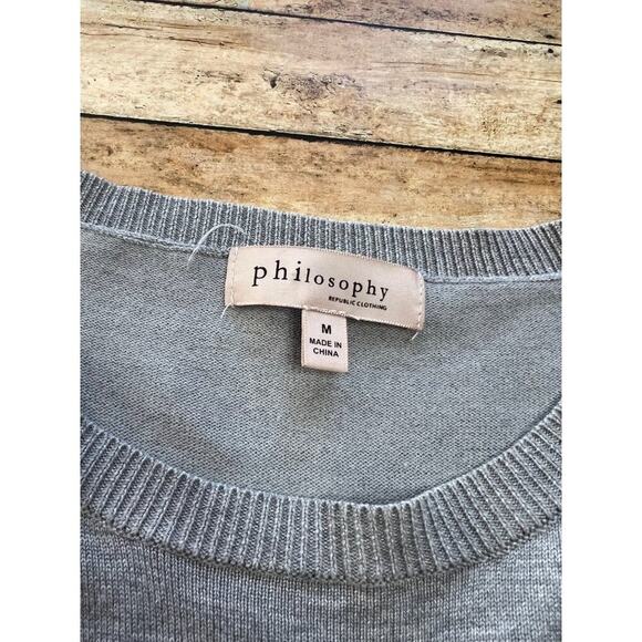 Philosophy Gray Sweater M - Picture 4 of 10